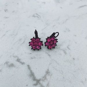 Fuchsia flower earrings